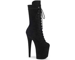 Pleaser - FLAMINGO-1050FS Plateau Laarzen, Paaldans schoenen - Paaldans schoenen - 41 Shoes - Zwart
