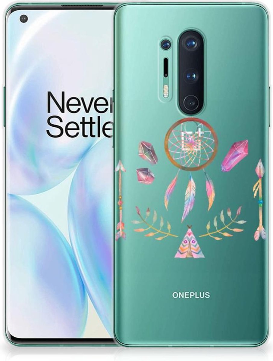 OnePlus 8 Pro Telefoonhoesje met Naam Boho Dreamcatcher