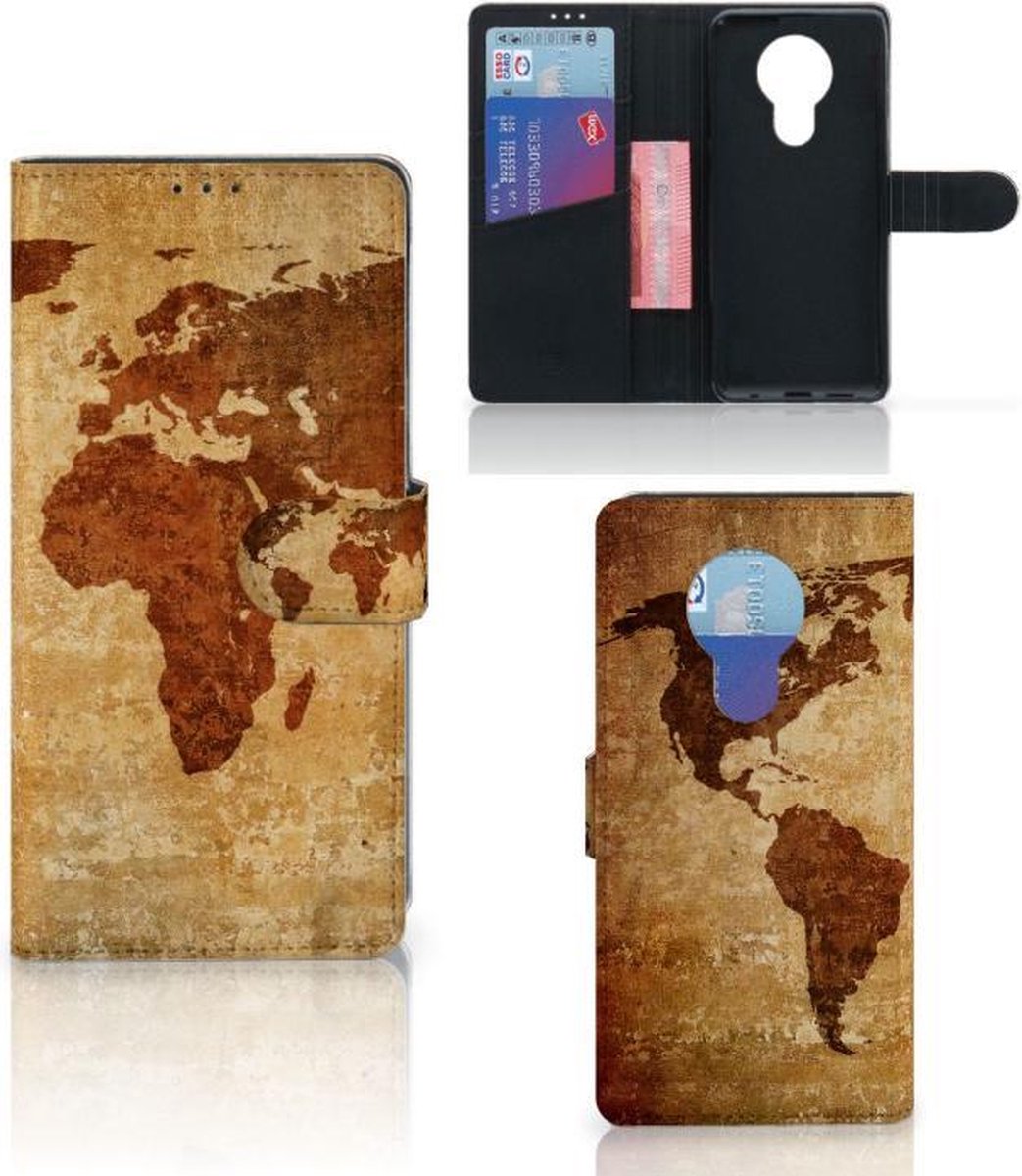 Nokia 5.3 Flip Cover Wereldkaart