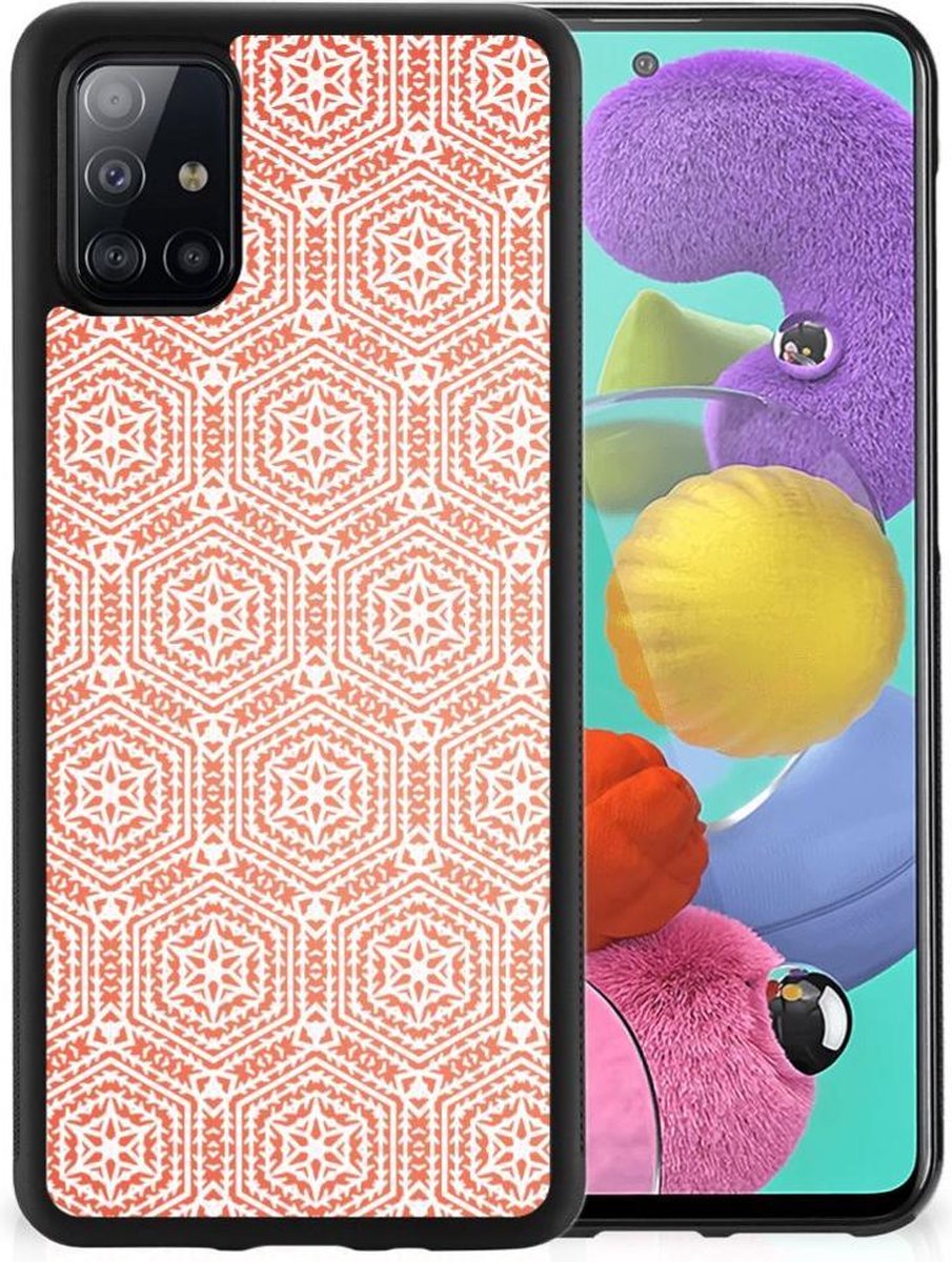 Back Cover voor Samsung Galaxy A51 Bumper Case Pattern Orange