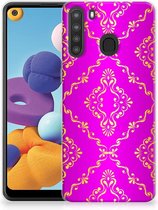 GSM Hoesje Geschikt voor Samsung Galaxy A21 Beschermhoesje Barok Roze