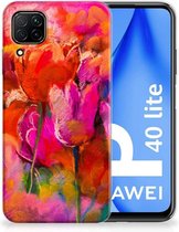 Smartphone hoesje Huawei P40 Lite Silicone Case Tulips