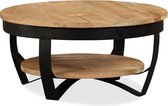 vidaXL Salontafel 65x32 cm massief ruw mangohout