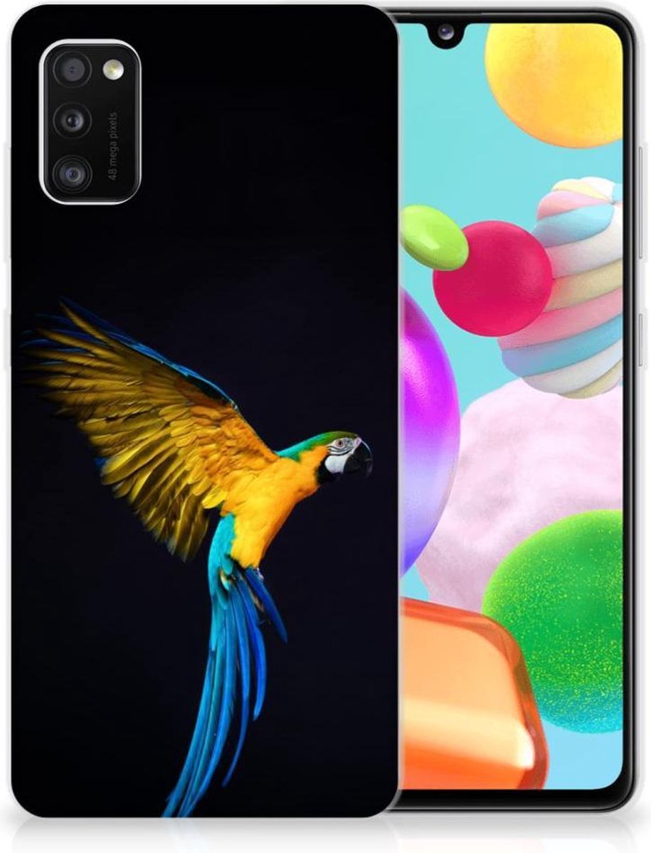 Samsung Galaxy A41 TPU Hoesje Papegaai