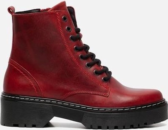 Ann Rocks Veterboots rood - Maat 38 | bol.com