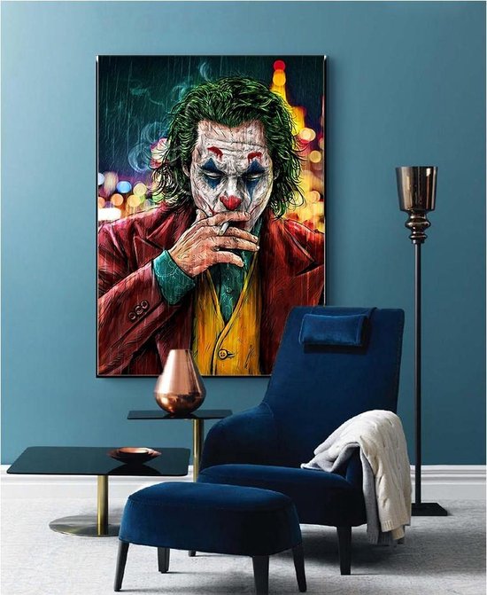 Canvas Experts doek met Rokende Joker 60x90CM *ALLEEN DOEK MET WITTE  RANDEN*... | bol.com