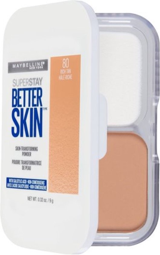 Maybelline Super Stay Better Skin Powder Foundation - 80 Rich Tan - Maybelline