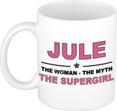 Jule The woman, The myth the supergirl cadeau koffie mok / thee beker 300 ml
