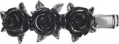 Alchemy Haarclip WILD BLACK ROSE Zilverkleurig/Zwart