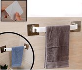 Decopatent® Handdoekrek zelfklevend - Muur/Wand/Hoek Bevestiging - Handdoekenrek - Handdoekstang - WC - Toilet - Keuken - Badkamer