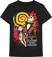 Disney The Nightmare Before Christmas - Ghosts Heren T-shirt - XL - Zwart