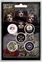 Queen Badge/button Early Albums Set van 5 Multicolours