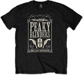 Peaky Blinders Heren Tshirt -XL- Soundtrack Zwart