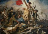 De vrijheid leidt het volk, Eugène Delacroix - Foto op Forex - 160 x 120 cm