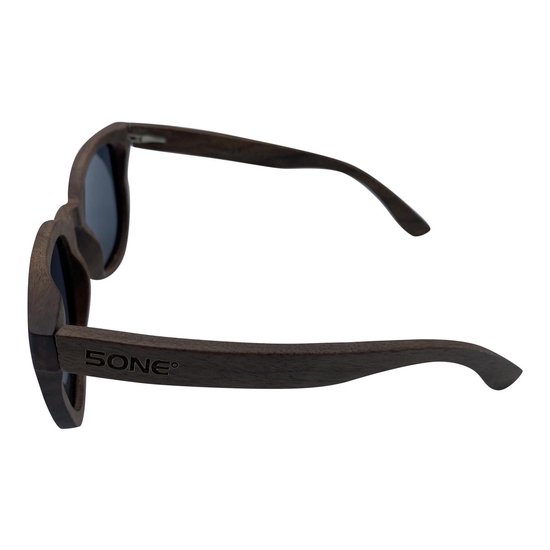 5one® Rome Walnut zonnebril met grijze lens - houten dames zonnebril van 5one® — afbeelding 4