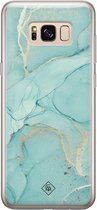 Samsung S8 hoesje siliconen - Marmer mint groen | Samsung Galaxy S8 case | mint | TPU backcover transparant