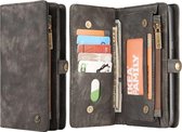 CASEME - Samsung Galaxy S8 Vintage Portemonnee Hoesje - Zwart