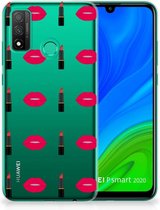 Telefoon Hoesje Huawei P Smart 2020 Silicone Hoesje Doorzichtig Lipstick Kiss