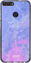 Huawei P Smart (2018) Hoesje Transparant TPU Case - Purple and Pink Water #ffffff