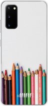 Samsung Galaxy S20 Hoesje Transparant TPU Case - Pencils #ffffff