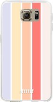 Samsung Galaxy S6 Hoesje Transparant TPU Case - Vertical Pastel Party #ffffff