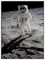 Buzz Aldrin walks on the moon (maanlanding) - Foto op Akoestisch paneel - 150 x 200 cm