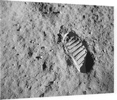 Astronaut footprint (voetafdruk op maanoppervlak) - Foto op Plexiglas - 60 x 40 cm