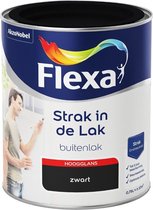 Flexa Strak in de Lak Hoogglans - Buitenverf - Zwart - 0,75 liter