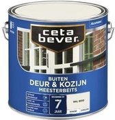 CetaBever Buiten Deur & Kozijn Meester Beits  - Zijdeglans - RAL 9010 - 2,5 liter