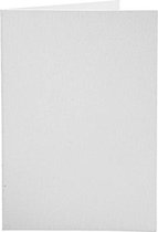 Kaarten Leatherlook 10,5 X 15 Cm Set 10 Stuks Wit