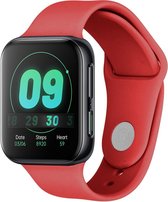 iMoshion Siliconen Smartwatch Bandje voor de Oppo Watch 41 mm - Rood