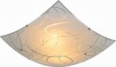 LED Plafondlamp - Plafondverlichting - Trion Spirilo - E27 Fitting - 2-lichts - Vierkant - Mat Wit - Aluminium - BSE
