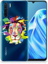 Telefoonhoesje OPPO A91 Back Cover Siliconen Hoesje Super als Cadeautjes voor Jongens Lion Color