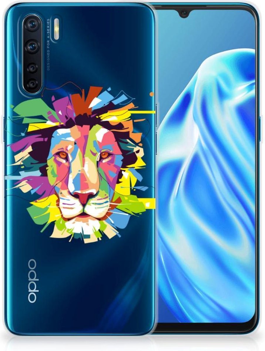 OPPO A91 Telefoonhoesje met Naam Lion Color
