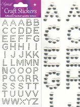 Oaktree - Stickers Alfabet clear/zilver (per vel)