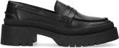 Sacha - Dames - Zwarte loafers met plateauzool - Maat 39