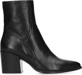 Manfield - Dames - Zwarte leren western boots - Maat 39