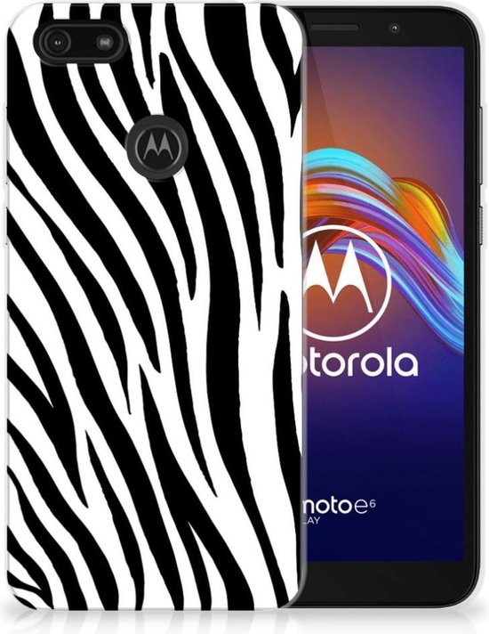 lila letterlijk Dicteren Trendy Telefoonhoesjes Motorola Moto E6 Play Smartphone hoesje Zebra |  bol.com