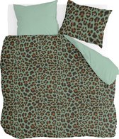 Byrklund Dekbedovertrek Lazy Leopard - 240x220 - 100% Katoen - Groen