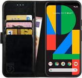 Rosso Element Google Pixel 4A Case Book Cover Wallet Case Zwart