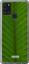 Samsung Galaxy A21s Hoesje Transparant TPU Case - Unseen Green #ffffff