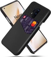 OnePlus 8 Pro Hoesje Back Cover met Kaarthouder Zwart