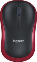 Logitech M185 - Draadloze Muis - Zwart met rode rand