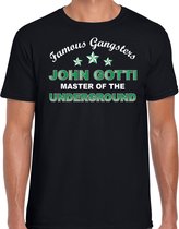 John Gotti famous gangster cadeau t-shirt zwart heren - Tekst /  Verjaardag cadeau / kado t-shirt M