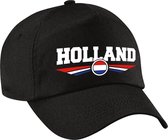 Nederland / Holland landen pet zwart volwassenen - Nederland / Holland baseball cap - EK / WK / Olympische spelen outfit