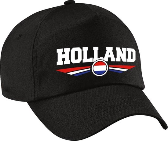 Vet emulsie voorspelling Nederland / Holland landen pet / baseball cap zwart volwassenen | bol.com
