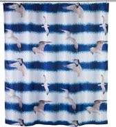 Wenko de douche Wenko Seagull 180 X 200 Cm Polyester Blauw/ blanc