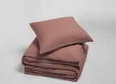 Yumeko dekbedovertrek gewassen linnen klei roze 200x220 met 2 kussenslopen 60x70  - Biologisch & ecologisch