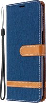 Xiaomi Redmi Note 9 Pro / 9S Hoesje - Denim Book Case - Donkerblauw