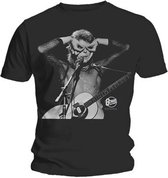 David Bowie - Acoustics Heren T-shirt - S - Zwart